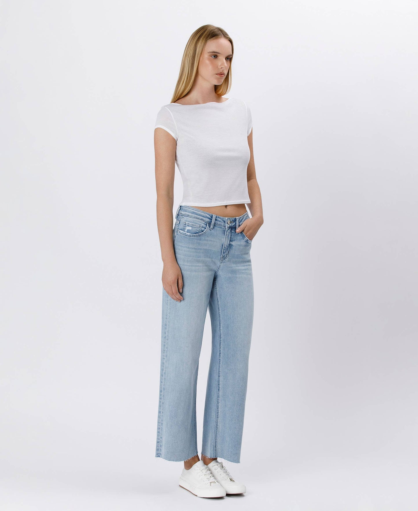 HIGH RISE WIDE LEG JEANS T6399