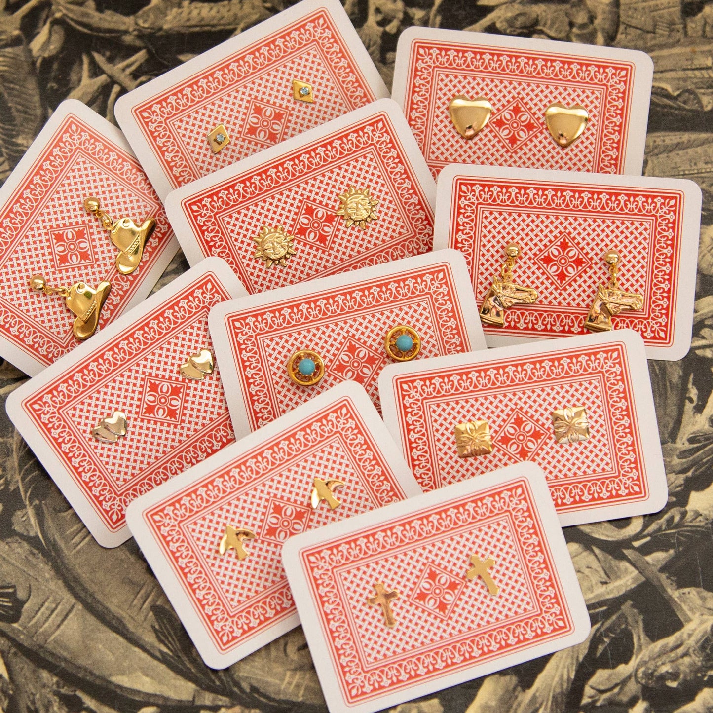 Vintage Gold Stud Earrings - Variety