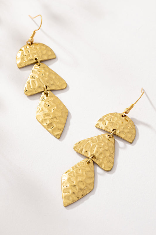 Go Forth Hammered Gold Earrings