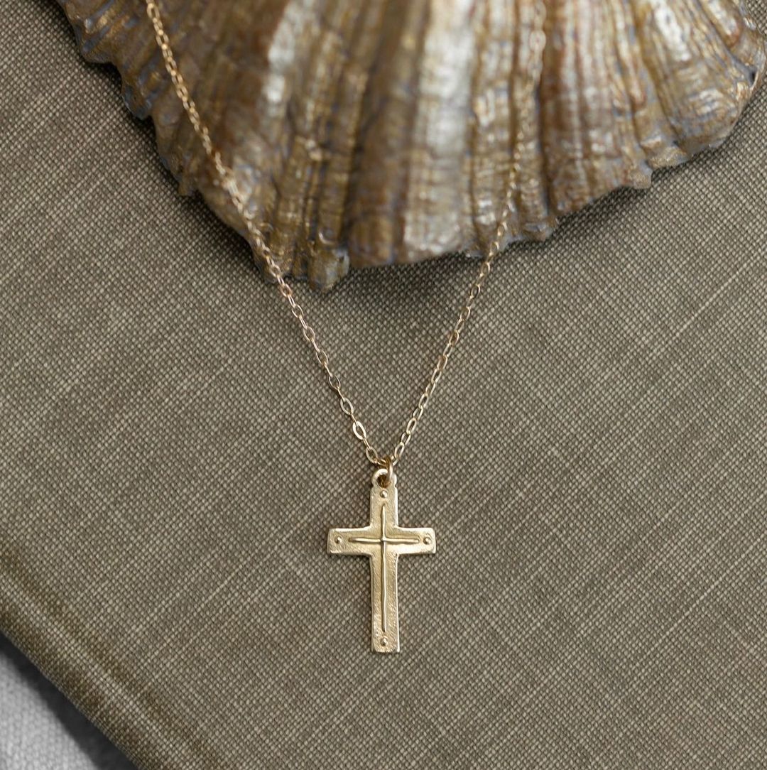 Madison Sterling Cross 16” Necklace