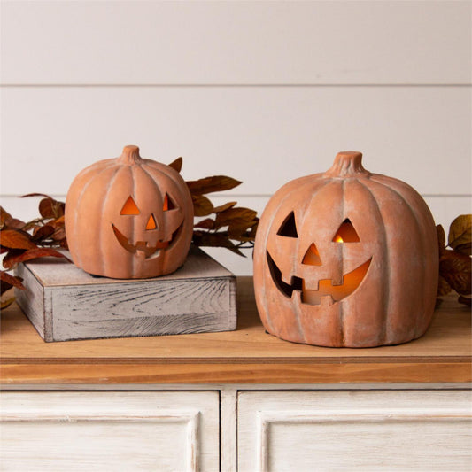 Ceramic Jack O' Lanterns (2 Sizes)