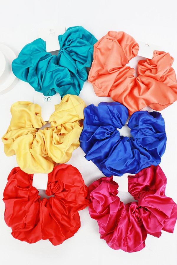 Large Satin Scrunchie 6 Colors (Primary Collection) – AllyOops Boutique