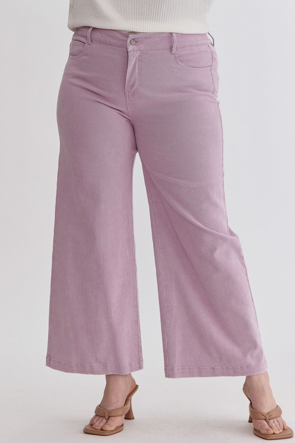 Don't Worry, Be Happy Wide Leg Pants 2 Colors (XL to 2X)