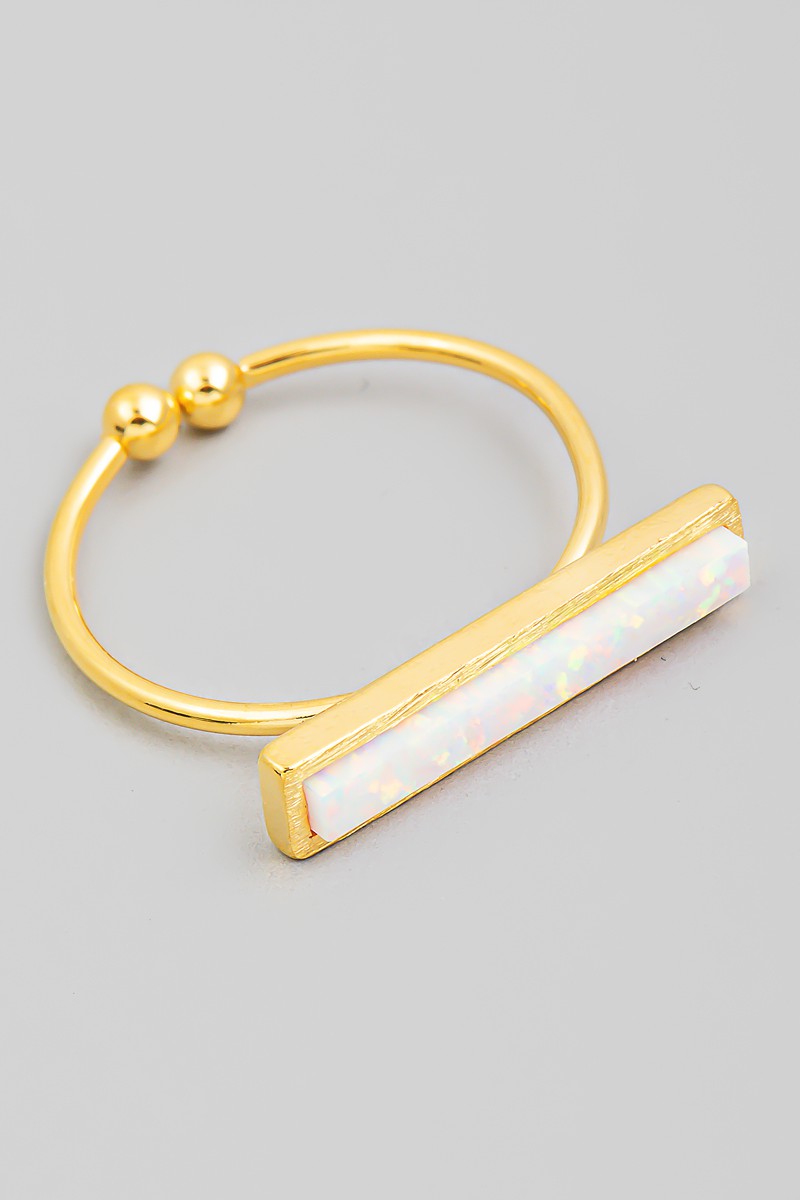 Ana's Opal Bar Charm Ring