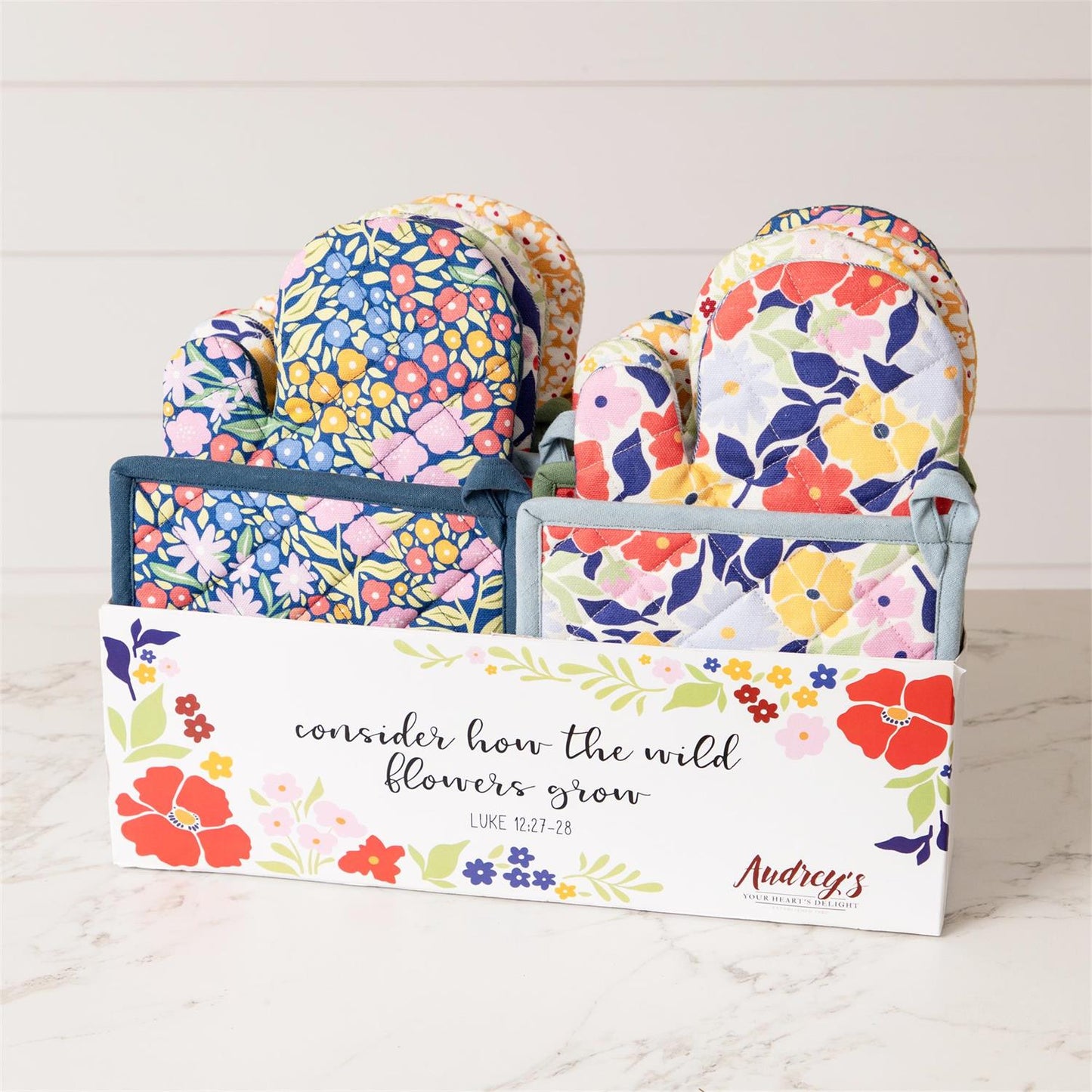 Fun Floral Potholders (4 Color Options)