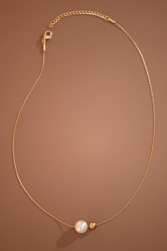 Lovely Pearl 18k Gold Plated Necklace