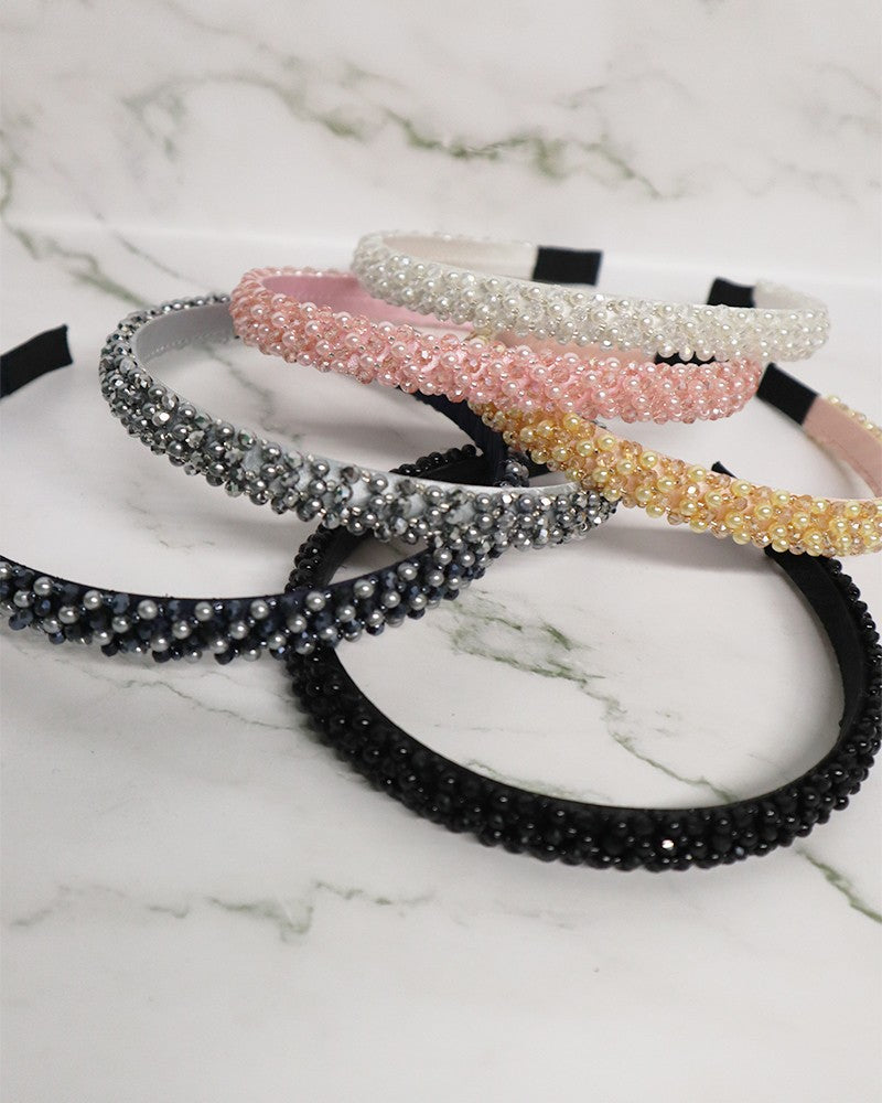 Rhinestone with Pearl Headband 6 Colors