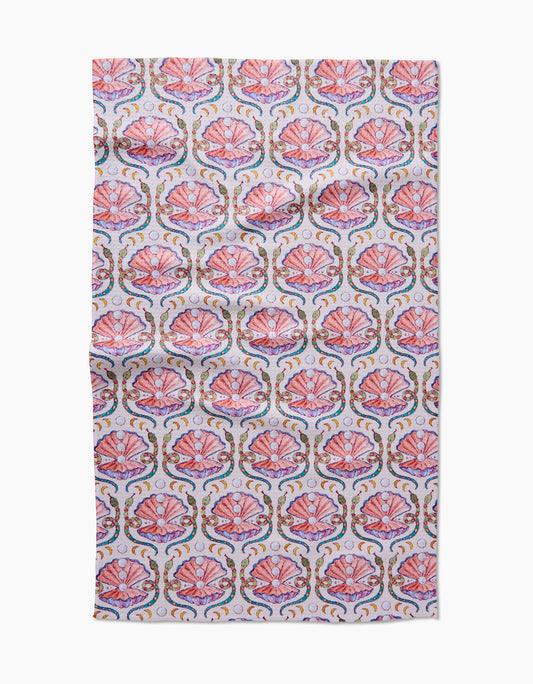 Geometry Pearls of the Moon Tea Towel