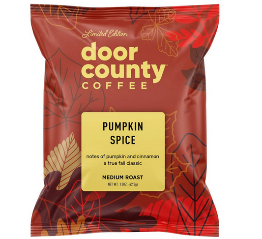Door County Coffee Pumpkin Spice 1.5oz Full Pot Pack