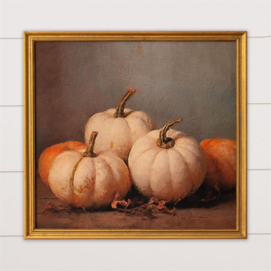 Gold Framed Pumpkin Still Life Print