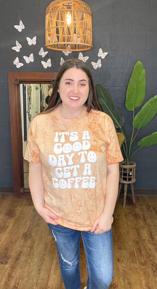 It's a Good Day to Get Coffee Retro Tee (Small to 2XL)