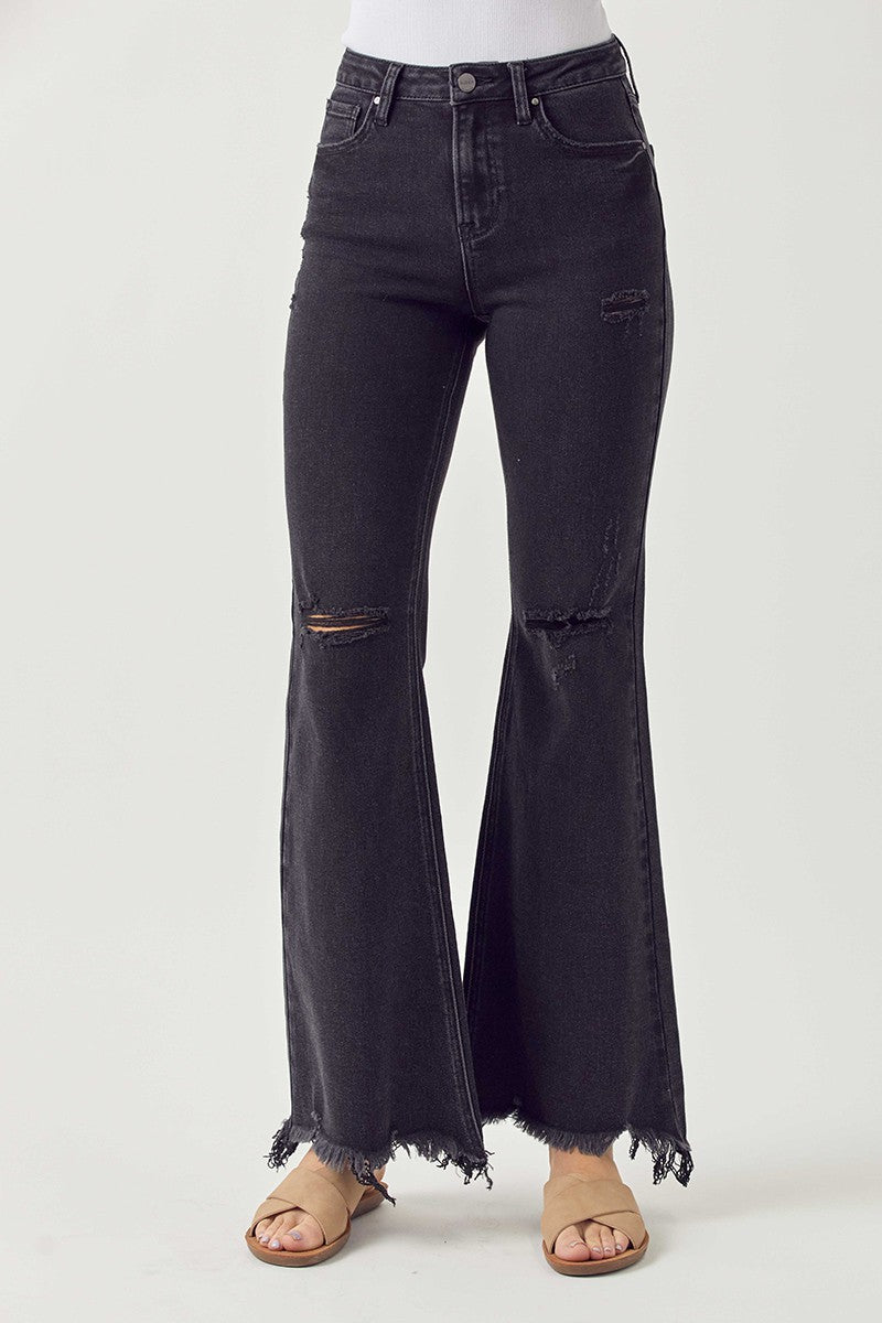 The Kailyn Black High Rise Flare Jeans