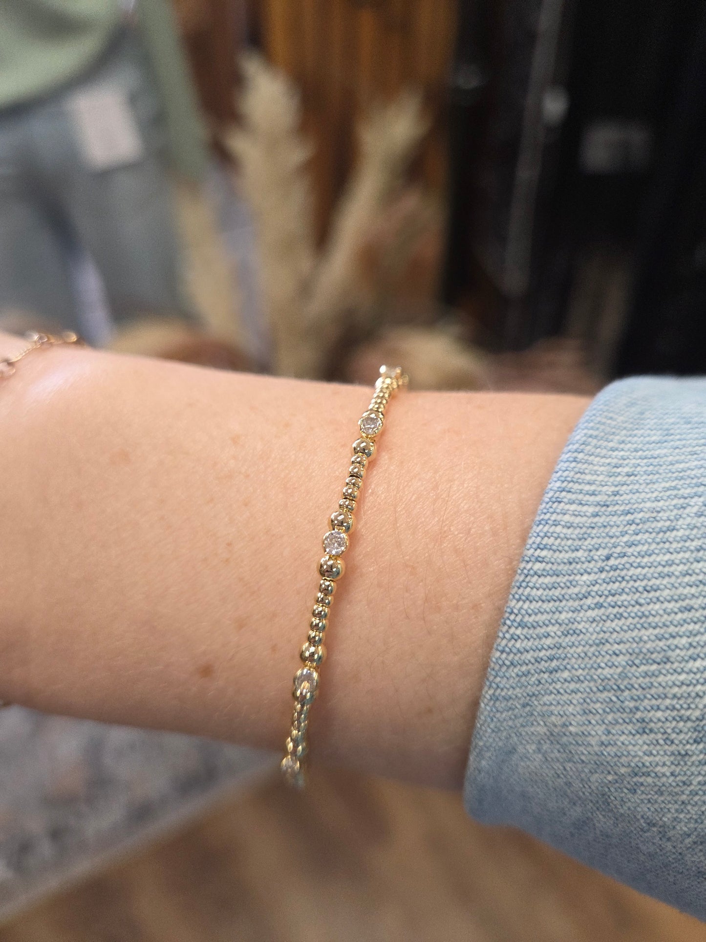 Diamond Dusted Slinky Bracelet by Jennifer Thames Originals