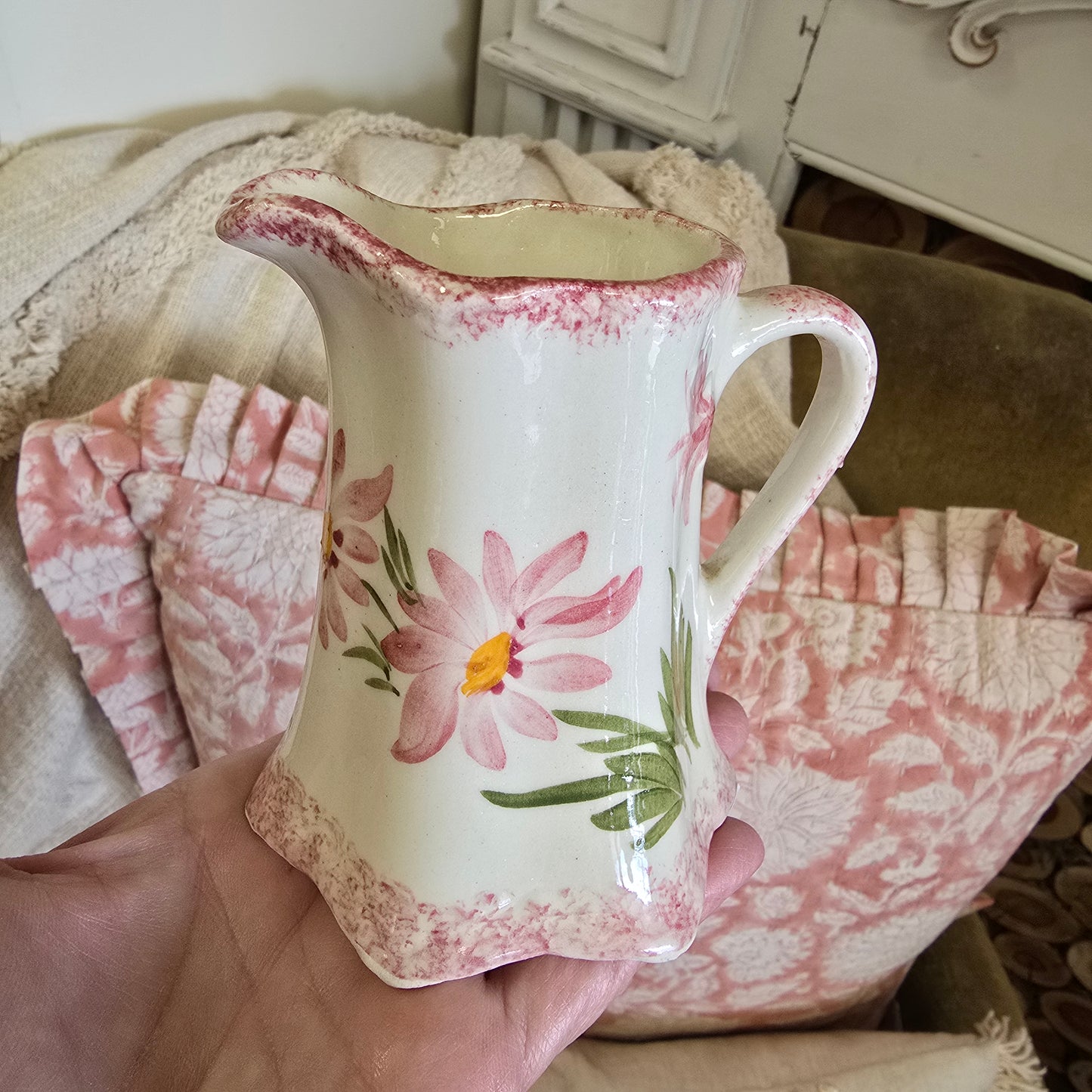 Vintage Cash Family Pottery Hand Painted Small Vase