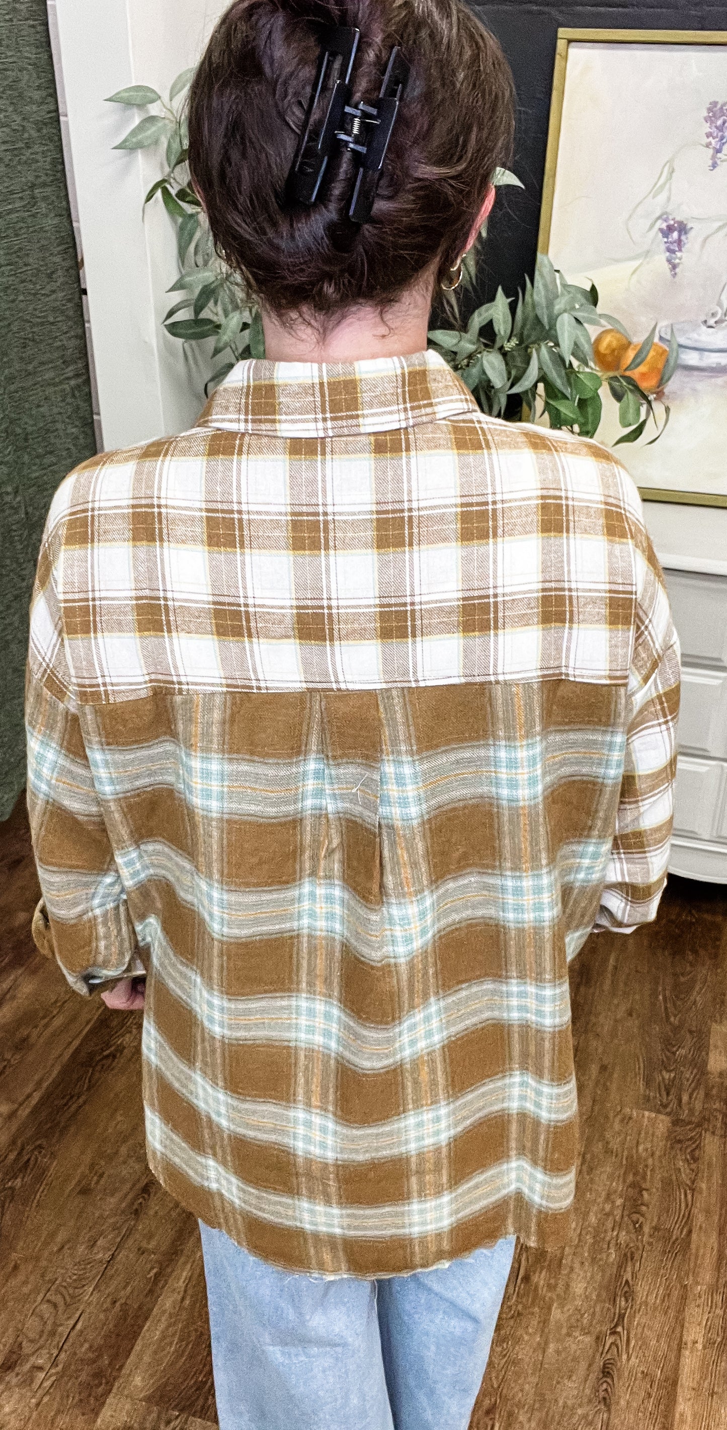Noelle Mixed Plaid Shirt (Small to Large)