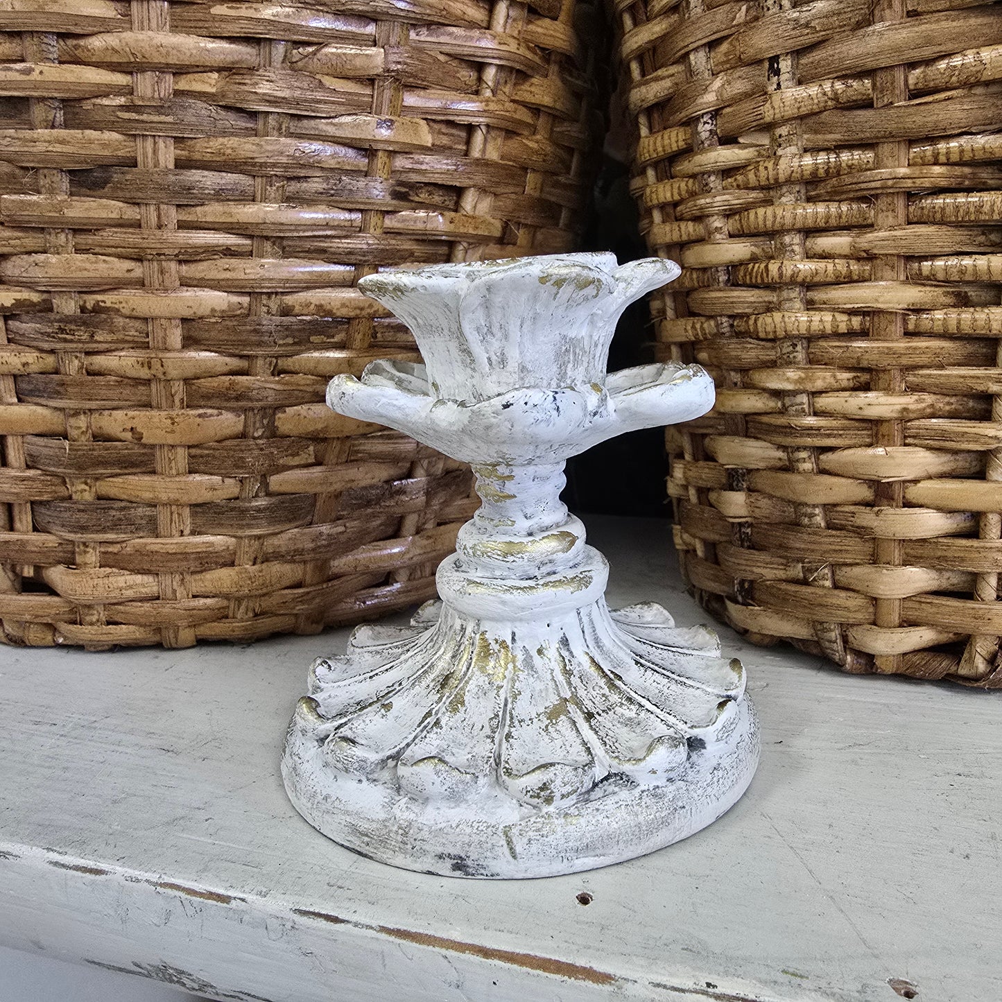 Vintage Gold Leaf Candlesticks