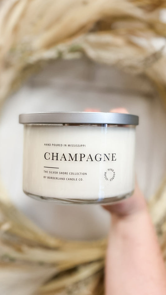 Borderland Candle Co. Champagne Candle (Multiple Size Available)