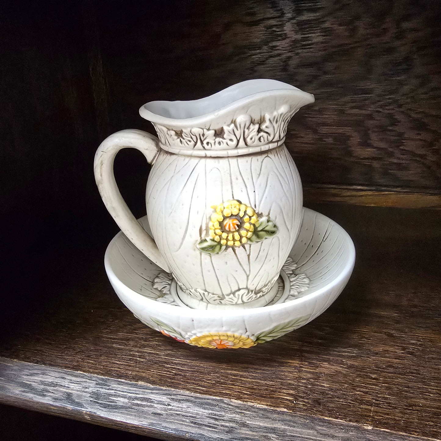 Vintage Lefton Small Pitcher with Bowl