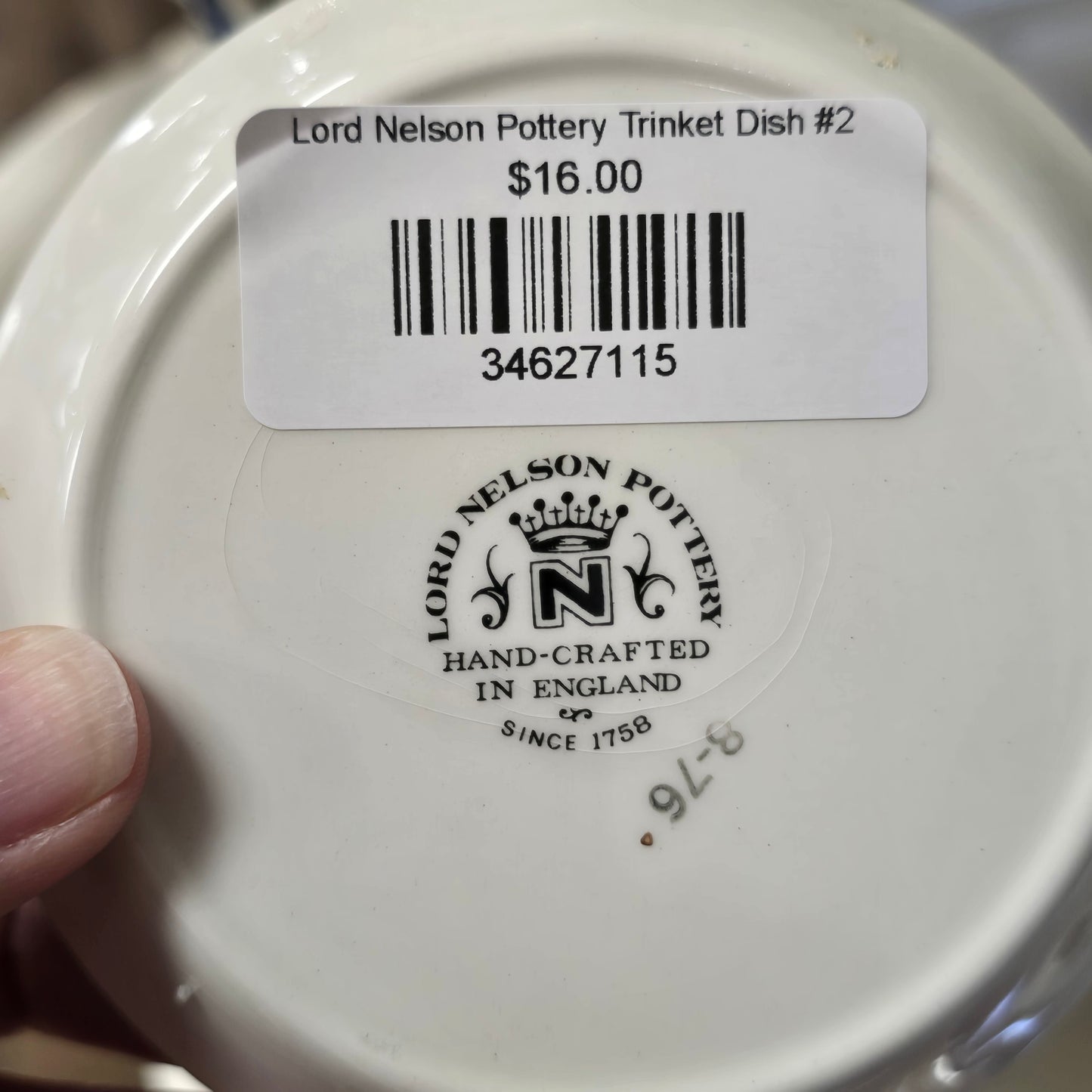 Lord Nelson Pottery Trinket Dish #2