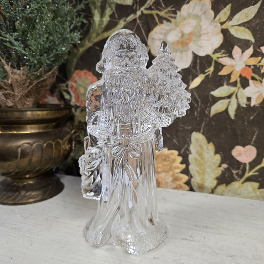 Vintage Acrylic Santa 9" Tree Topper