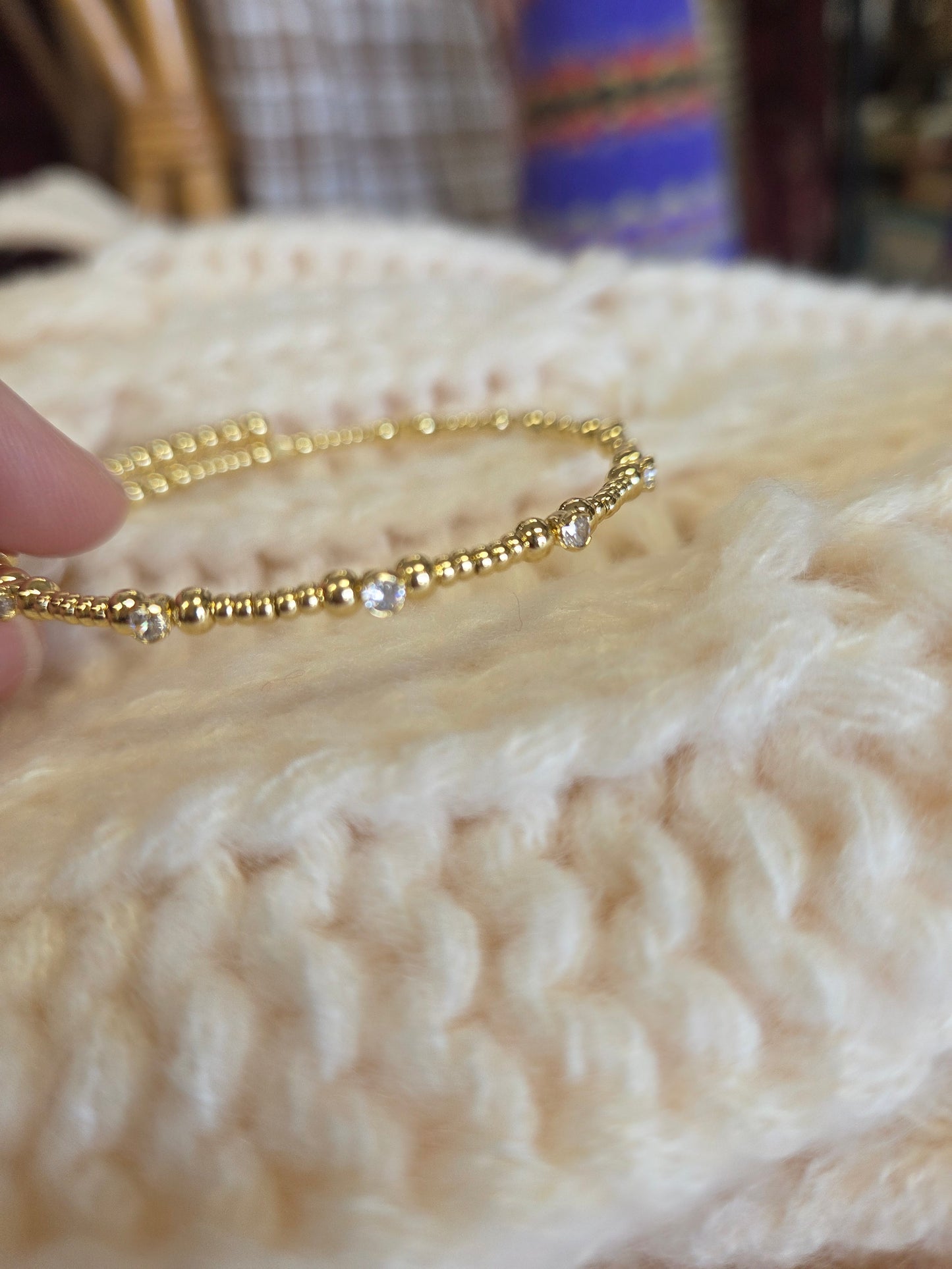 Diamond Dusted Slinky Bracelet by Jennifer Thames Originals