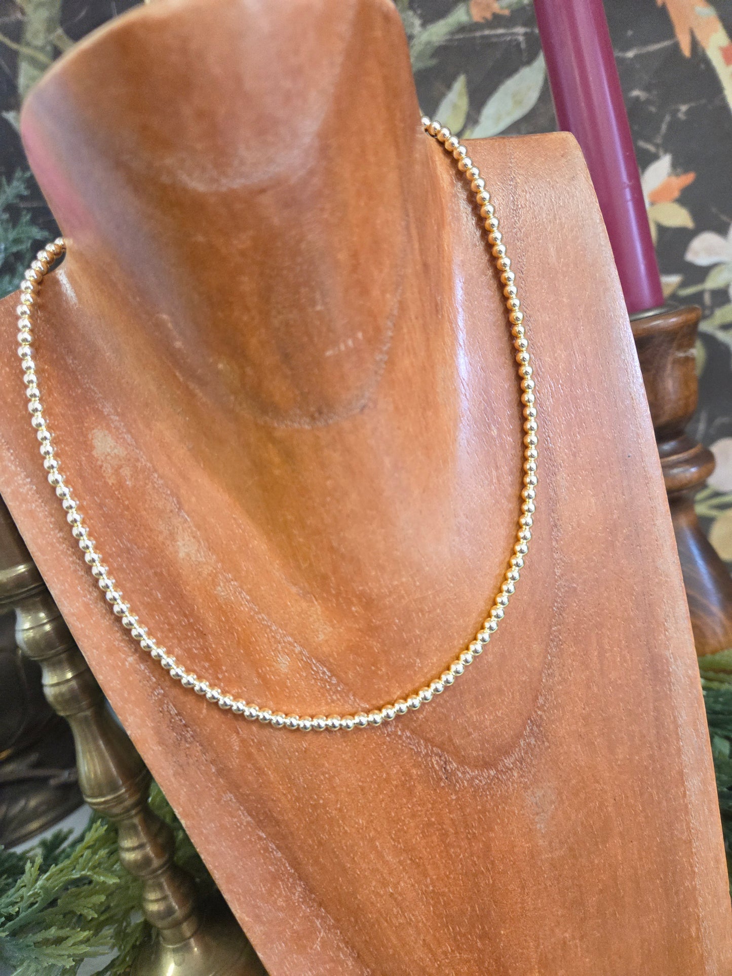 Newton County Beaded Gold Necklace by Jennifer Thames Orignals