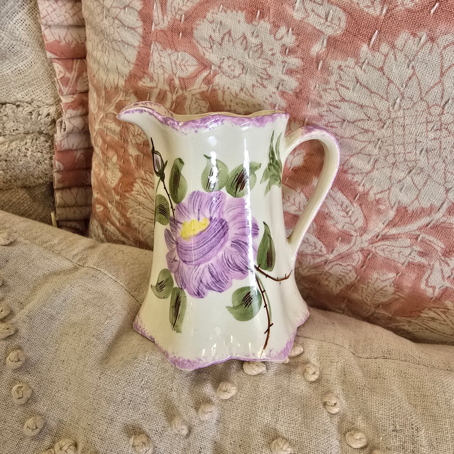 Vintage Cash Family Pottery Hand Painted Small Vase