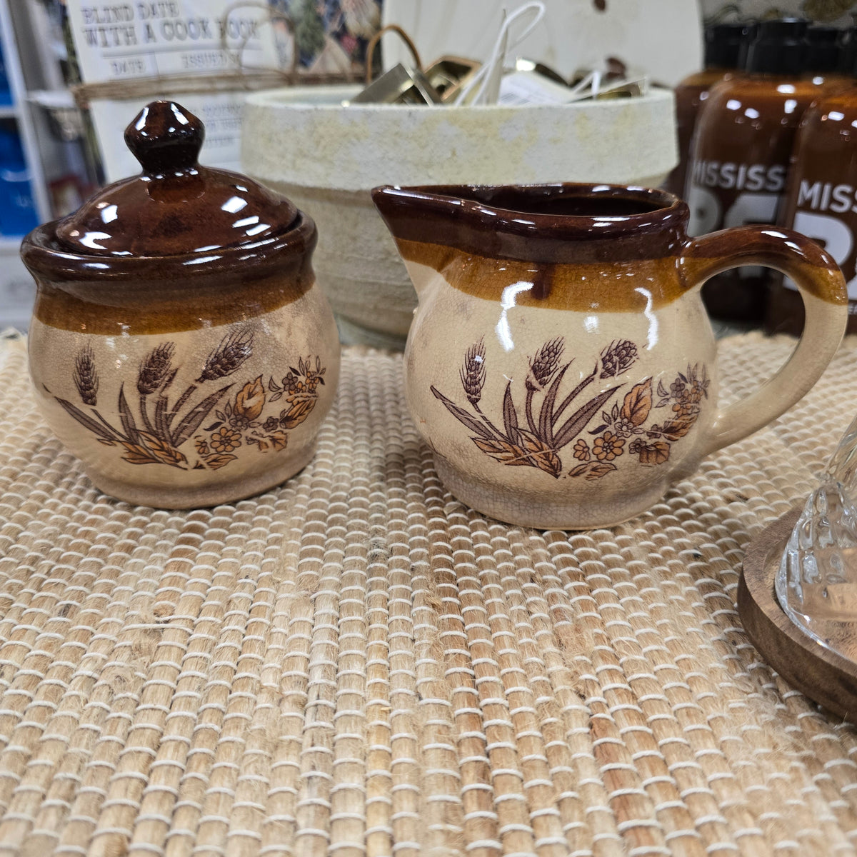 Vintage Cream and Sugar Set