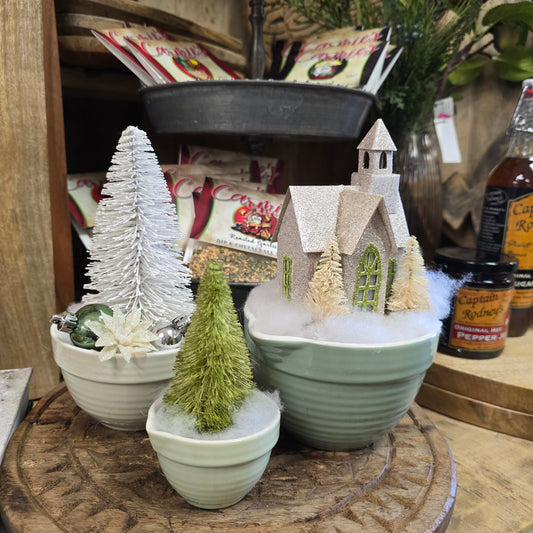 Vintage Inspired Measuring Cup Village, 2 Styles