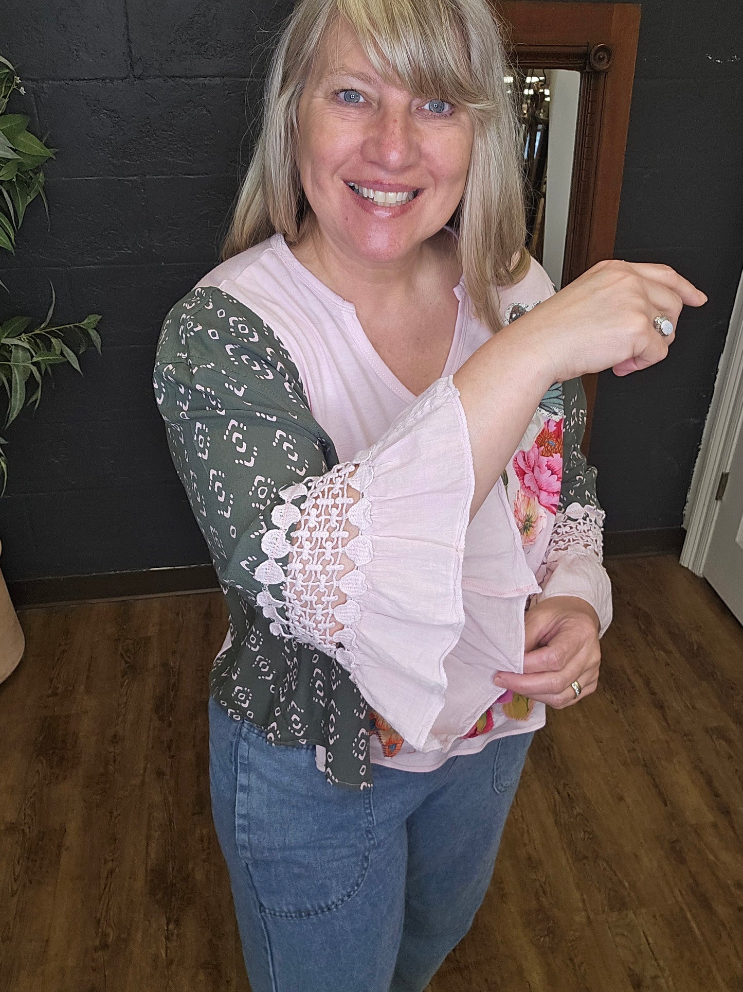 Summer Garden Upcycled Top