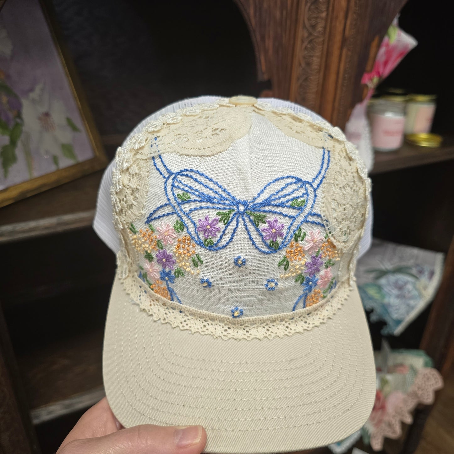 Crowned for His Glory Bow Handmade Hat