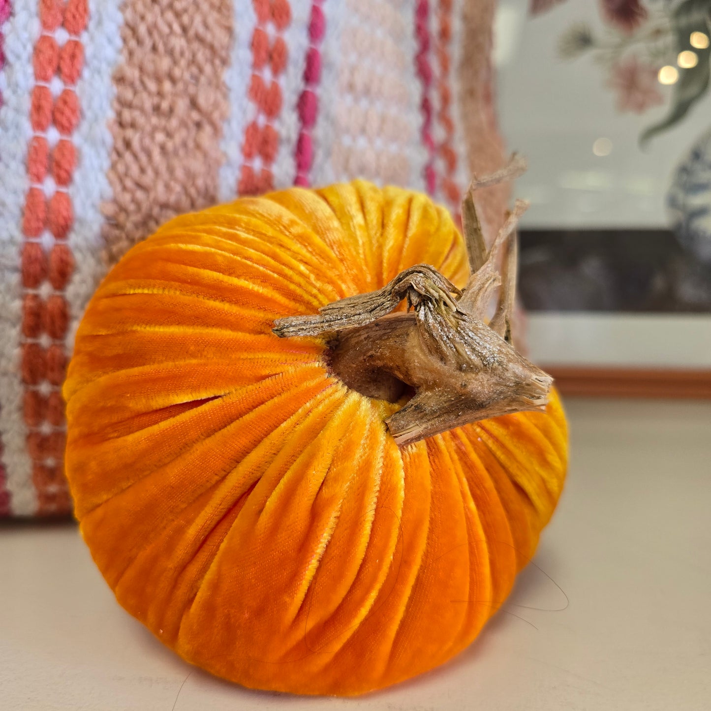 Velvet Pumpkin in Carrot Orange