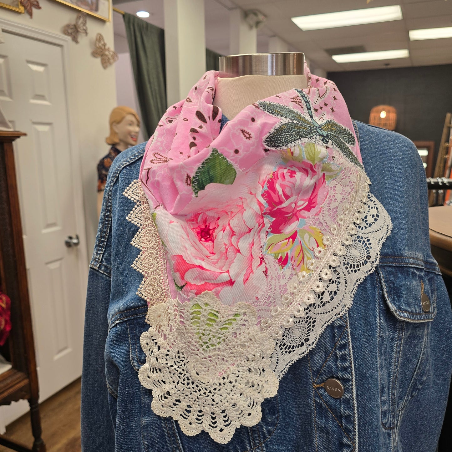 Upcycled Wild Rag Running Roses