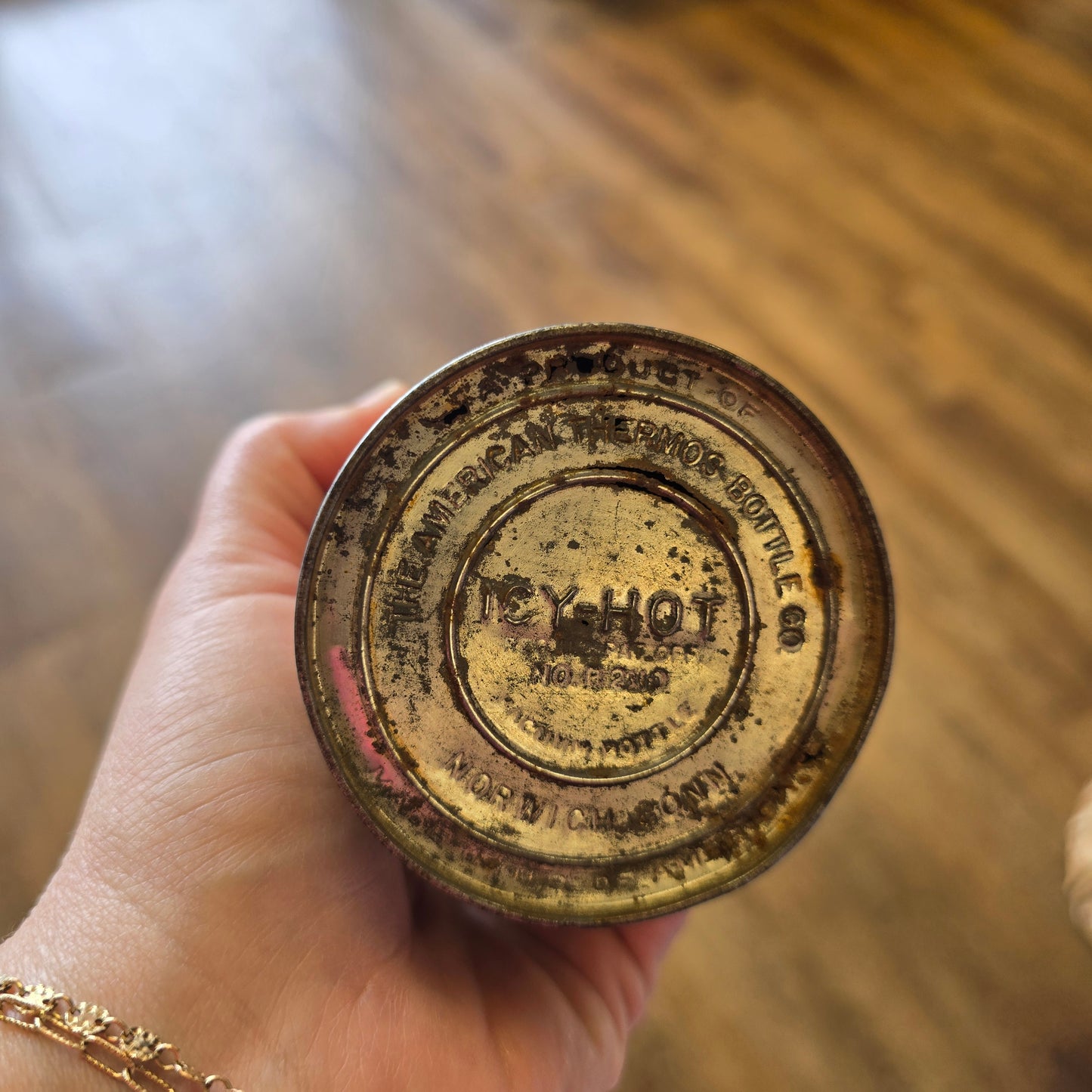 Vintage Red and Black Icy-Hot Thermos