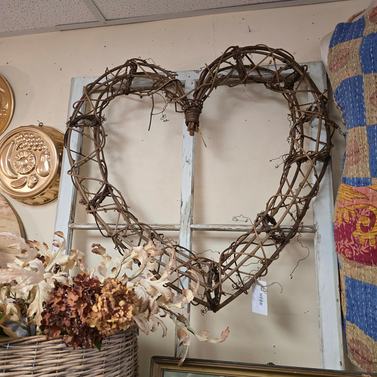 Hand Made Heart Shaped Vine Wreath