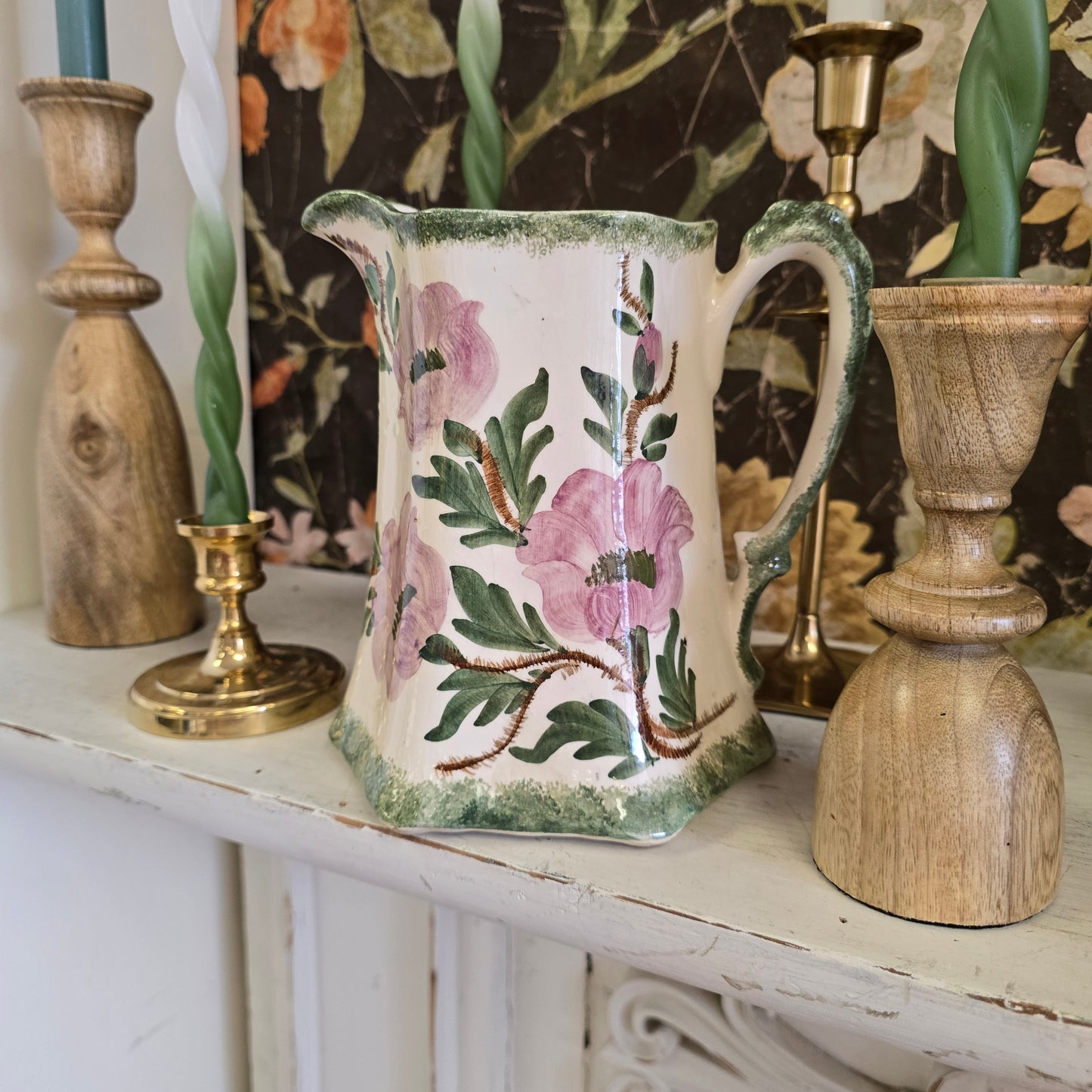 Vintage Cash Family Pottery Hand Painted Large Vase