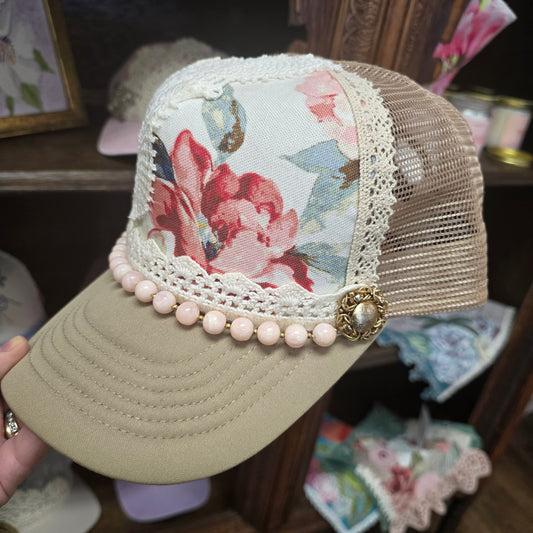 Crowned for His Glory Rose of Sharon Handmade Hat
