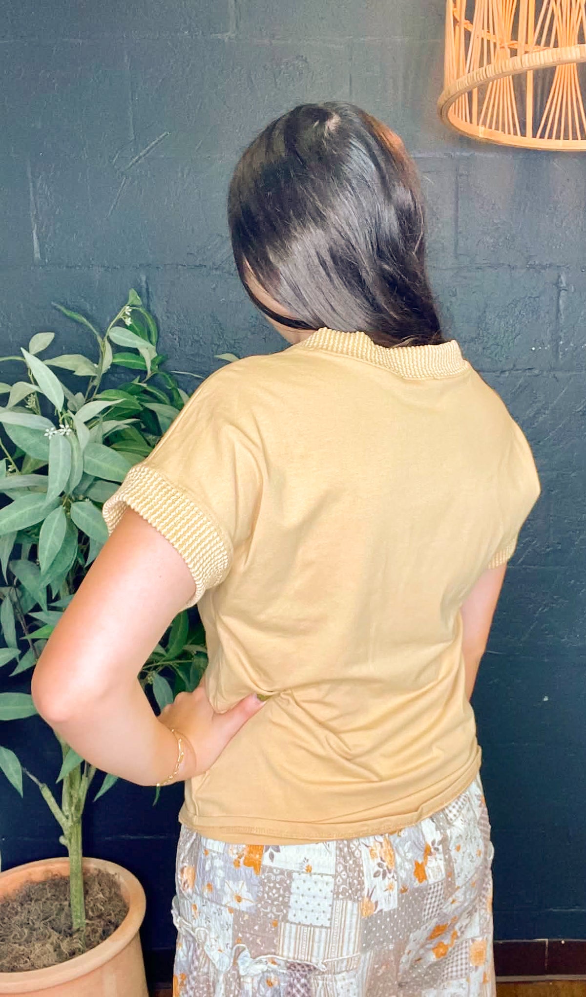 Rita Ribbed Trim Top in Multiple Colors (Small to Large)
