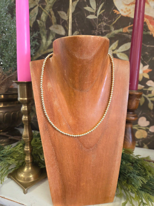 Newton County Beaded Gold Necklace by Jennifer Thames Orignals