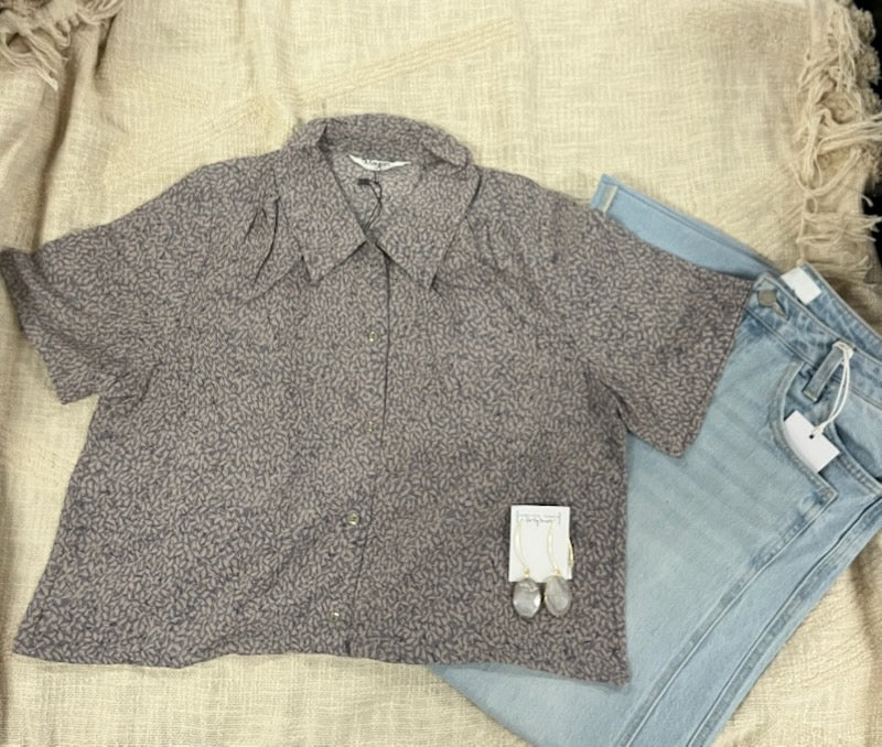 Upcycled Short Sleeve Crop Top