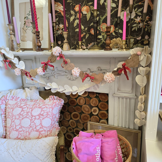 Handmade Book Page Heart Garland