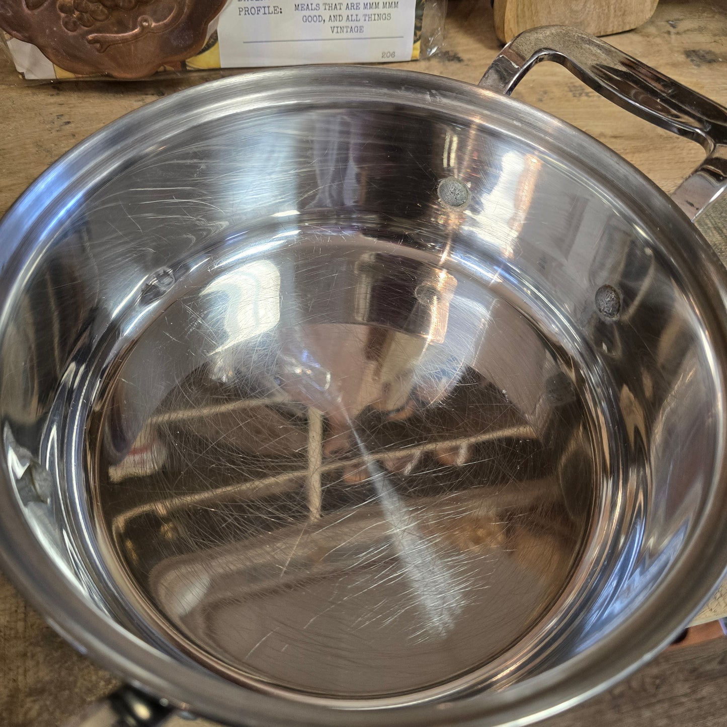 Vintage Blue Willow Stainless Steel Cookware by Cuisine