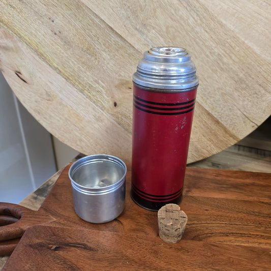 Vintage Red and Black Icy-Hot Thermos