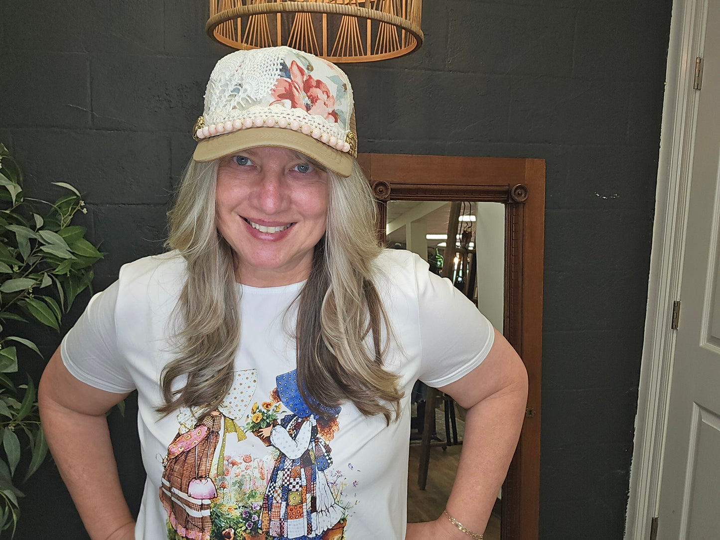 Crowned for His Glory Rose of Sharon Handmade Hat