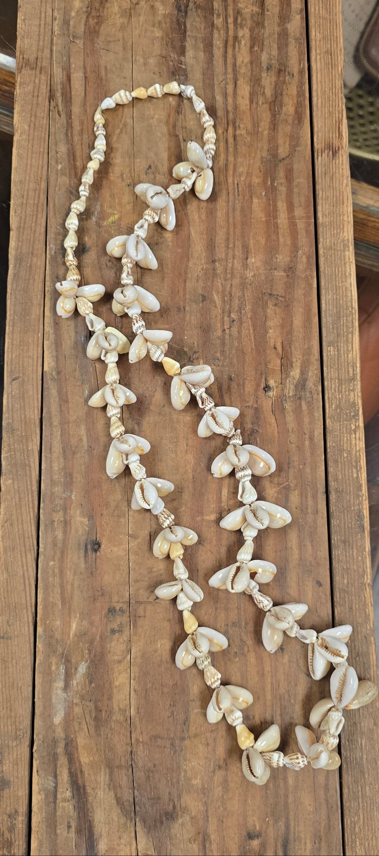 VIntage Genuine Cowrie Shell Lei Necklace #1