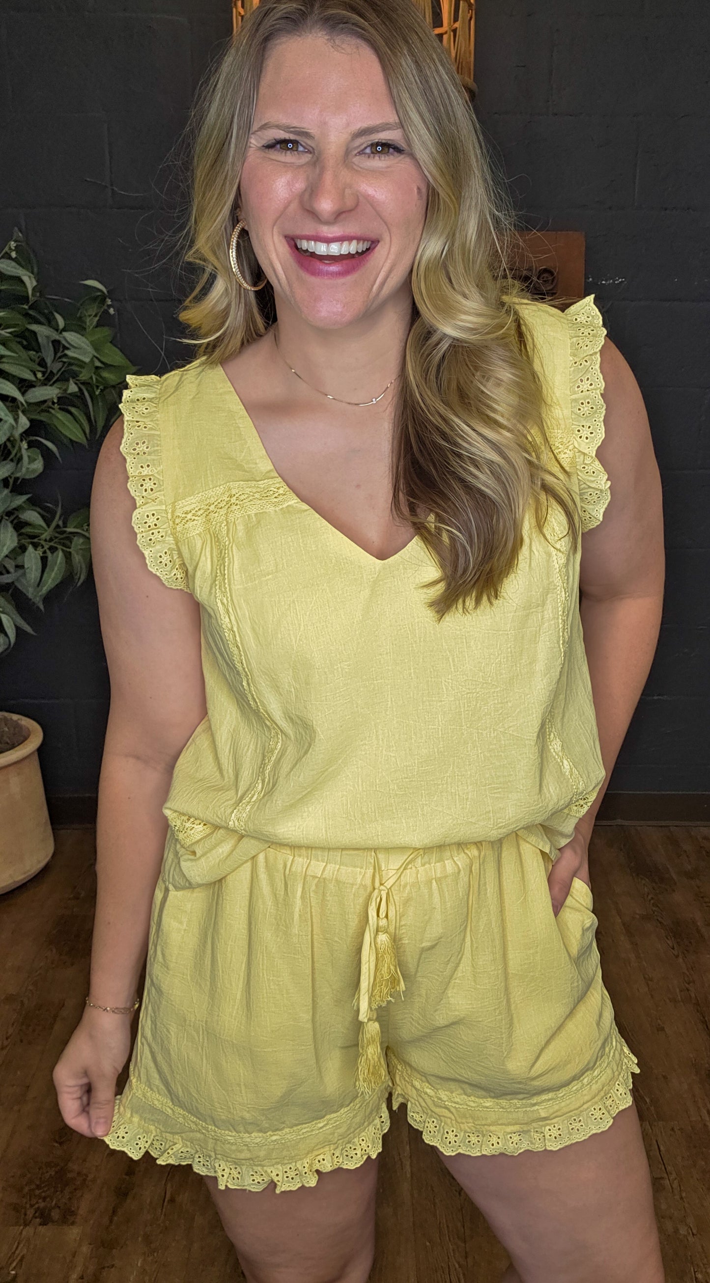 Lemonade Eyelet Lace Shorts