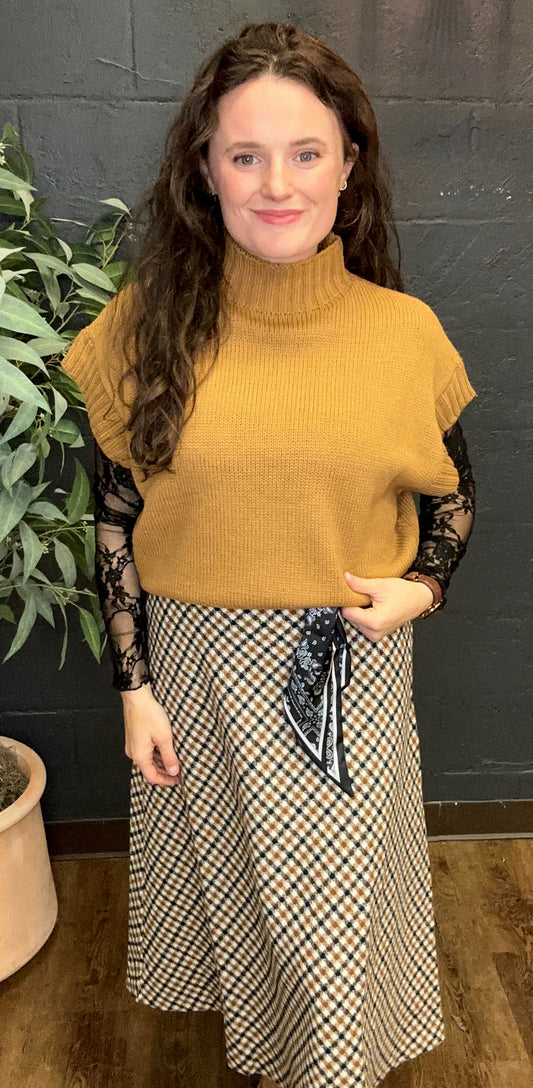 Leaves are Falling Mock Neck Sweater in Multiple Colors (Small to Large)
