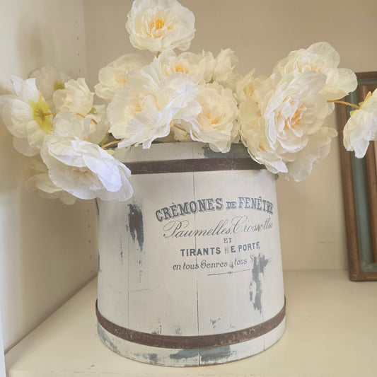 Antique Dry Goods Firkin Bucket