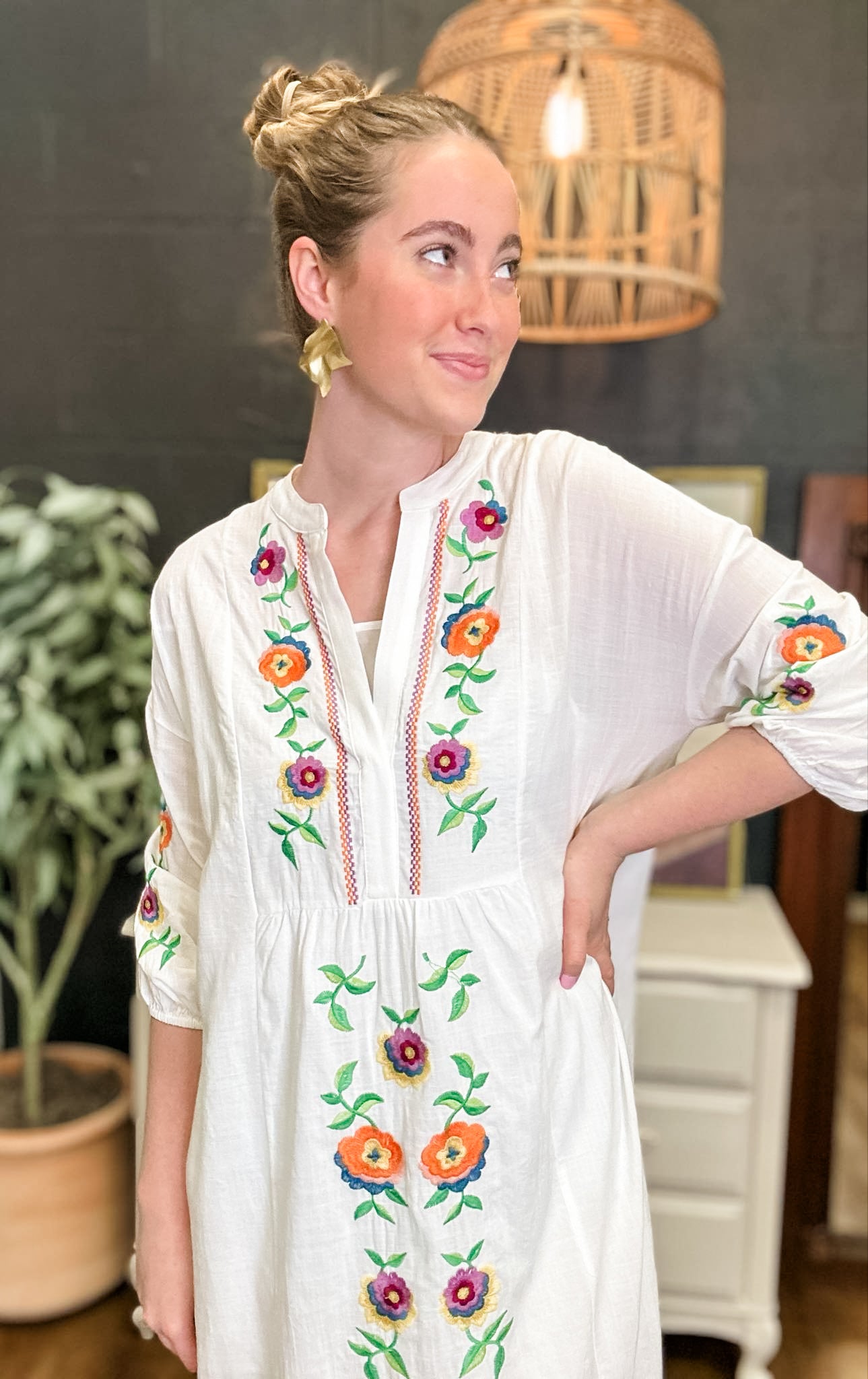 Seagrove Beach Embroidered Dress (Small to Large)