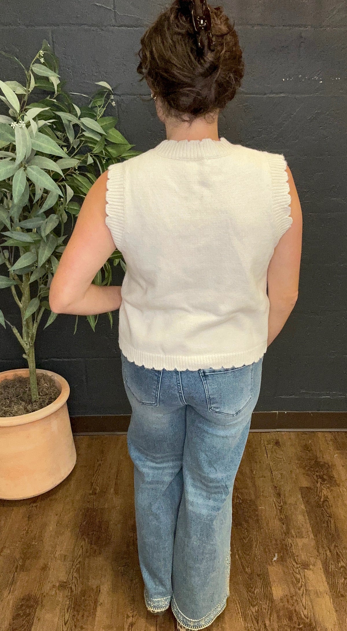 In the Valleys Embroidered  Sweater Vest (Small to XL)